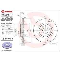 Brake Disc BREMBO 09.C545.11 OE Ref 402064BTOB