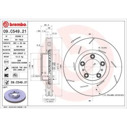Brake Disc BREMBO 09.C549.21 OE Ref 97035140300