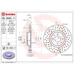 Brake Disc BREMBO 09.C645.11 OE Ref 5741446
