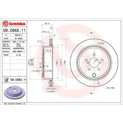 Brake Disc BREMBO 09.C662.11 OE Ref 26700CC000