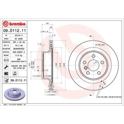 Brake Disc BREMBO 09.D112.11 OE Ref 34206879288