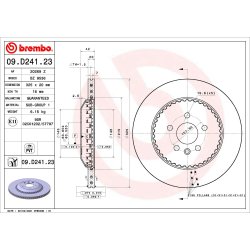 Brake Disc BREMBO 09.D241.23 OE Ref LR161919