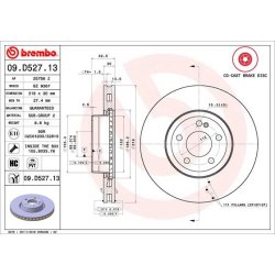 Brake Disc BREMBO 09.D527.13 OE Ref A0004212612