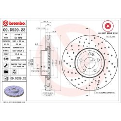 Brake Disc BREMBO 09.D529.23 OE Ref 0004218700