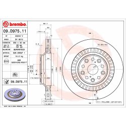 Brake Disc BREMBO 09.D975.11 OE Ref 4243211010