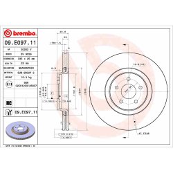 Brake Disc BREMBO 09.E097.11 OE Ref 2230347