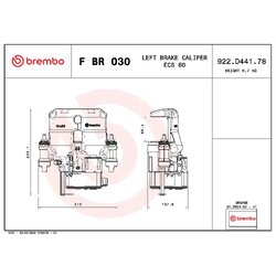 Étrier de frein BREMBO FBR030 pour IVECO DAILY BREMBO