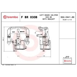 Étrier de frein BREMBO FBR030B pour IVECO DAILY BREMBO