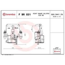 Étrier de frein BREMBO FBR031 pour IVECO DAILY BREMBO