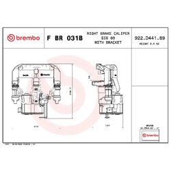 Étrier de frein BREMBO FBR031B pour IVECO DAILY BREMBO