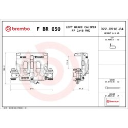 Paire d'étriers de frein BREMBO pour MERCEDES CLASSE V, VITO BREMBO