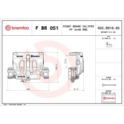 Paire d'étriers de frein BREMBO pour MERCEDES CLASSE V, VITO BREMBO