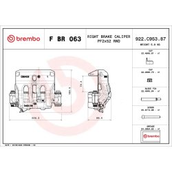 Paire d'étriers de frein BREMBO pour MERCEDES SPRINTER BREMBO