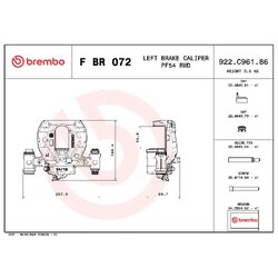 Étrier de frein BREMBO FBR072 pour MERCEDES SPRINTER BREMBO