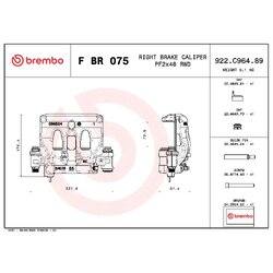Étrier de frein BREMBO FBR075 pour MERCEDES SPRINTER BREMBO