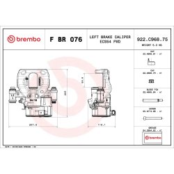 Paire d'étriers de frein BREMBO pour MERCEDES SPRINTER BREMBO