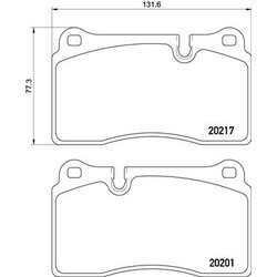 Brake Pad Set BREMBO P02002 OE Ref 7G432D007AA