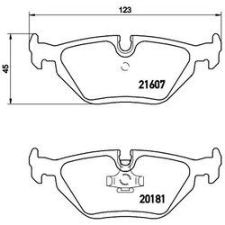 Brake Pad Set BREMBO P06013 OE Ref 34211160341