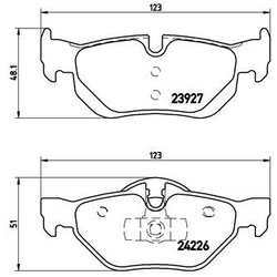 Brake Pad Set BREMBO P06038X OE Ref 34121288892