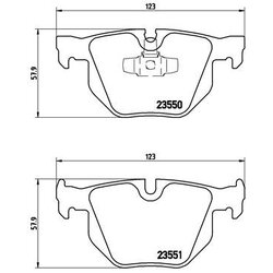 Brake Pad Set BREMBO P06039 OE Ref 34121288896