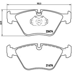 Brake Pad Set BREMBO P06042 OE Ref 34112282995