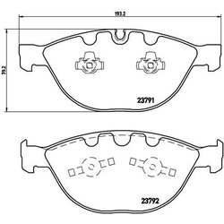 Brake Pad Set BREMBO P06047 OE Ref 34112339272