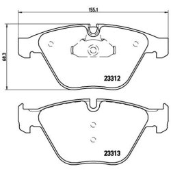 Brake Pad Set BREMBO P 06 054X OE Ref 34112339270