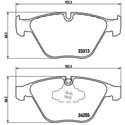 Brake Pad Set BREMBO P06055 OE Ref 34112288859