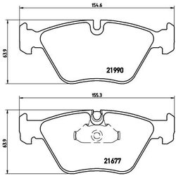 Brake Pad Set BREMBO P06065 OE Ref 34111164629
