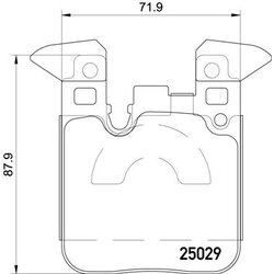 Brake Pad Set BREMBO P06087X OE Ref 34212284989