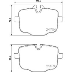 Brake Pad Set BREMBO P06101 OE Ref 34216870552