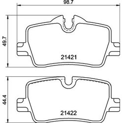 Brake Pad Set BREMBO P06113 OE Ref 34208844393