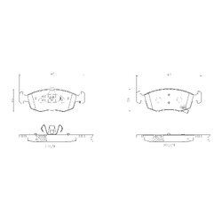 Brake Pad Set BREMBO P11031 OE Ref 0000077366274