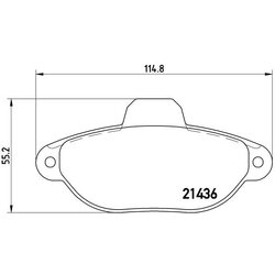 Brake Pad Set BREMBO P23060 OE Ref 71737178