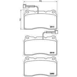 Brake Pad Set BREMBO P23078X OE Ref 71770977