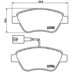 Brake Pad Set BREMBO P23085 OE Ref 0000071772224