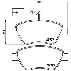 Brake Pad Set BREMBO P23108 OE Ref 77366135