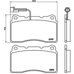 Brake Pad Set BREMBO P23115 OE Ref 77364516
