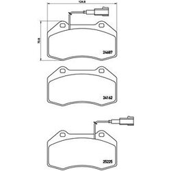 Brake Pad Set BREMBO P23139 OE Ref 0000077367517