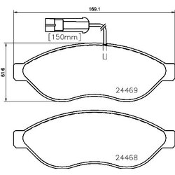 Brake Pad Set BREMBO P23143 OE Ref 1612433880