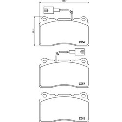 Brake Pad Set BREMBO P23154 OE Ref 77366389