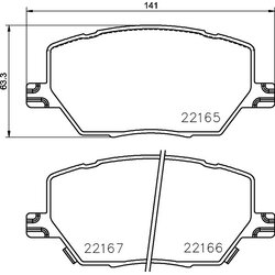 Brake Pad Set BREMBO P23164 OE Ref 77369360
