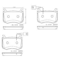 Brake Pad Set BREMBO P23183 OE Ref 77367676
