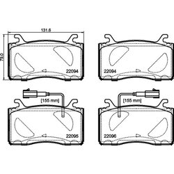 Brake Pad Set BREMBO P23187 OE Ref 77367677