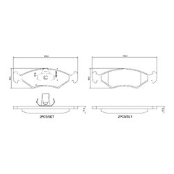 Brake Pad Set BREMBO P24043 OE Ref 1030602