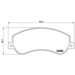 Brake Pad Set BREMBO P24064 OE Ref 1433952