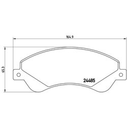 Brake Pad Set BREMBO P24065 OE Ref 1433954