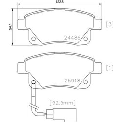 Brake Pad Set BREMBO P24066 OE Ref 1433958