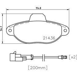 Brake Pad Set BREMBO P24147X OE Ref 77364635