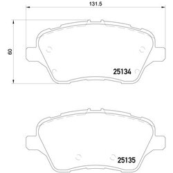 Brake Pad Set BREMBO P24151 OE Ref 1765066